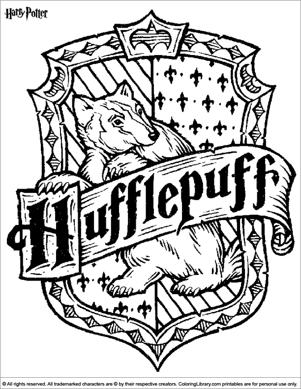 harry potter slytherin house coloring pages