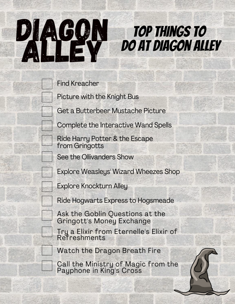top things to do at diagon alley